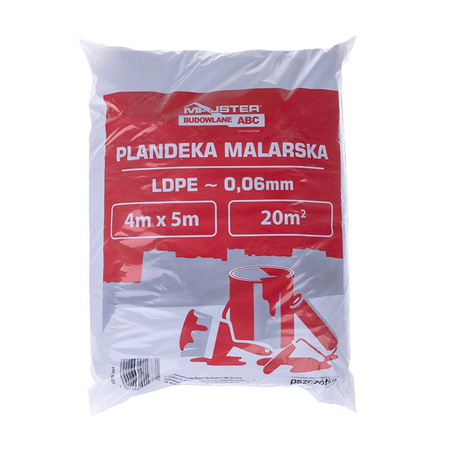 PLANDEKA MALARSKA 4/5 CZERWONA